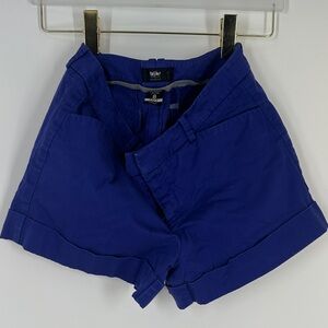 Women's High-Waist Cuffed Shorts - Royal Blue